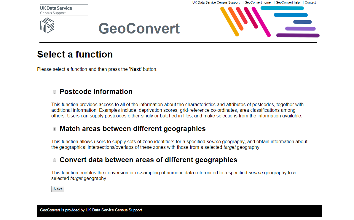 Choose GeoConvert function